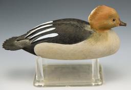 Lot 3303 - Habbart Dean “The Fat Duck Collection” miniature Hooded Merganser hen Drake resin