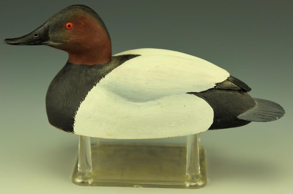 Lot 3305 - Habbart Dean “The Fat Duck Collection” miniature Canvasback Drake resin decoy