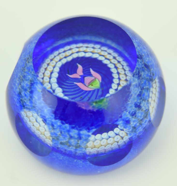 Lot 1247a - (4) Caithness signed art glass paperweights: one titled Starry Nights, and three