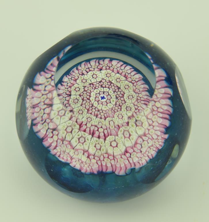 Lot 1247a - (4) Caithness signed art glass paperweights: one titled Starry Nights, and three
