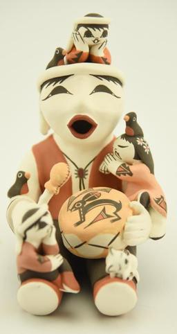 Lot 1412 - (2) Marilyn Ray Native American pottery figures: both signed and dated