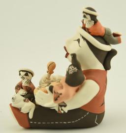 Lot 1412 - (2) Marilyn Ray Native American pottery figures: both signed and dated