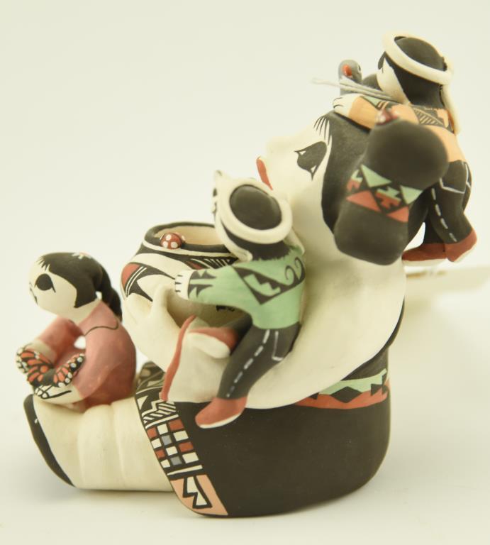 Lot 1412 - (2) Marilyn Ray Native American pottery figures: both signed and dated