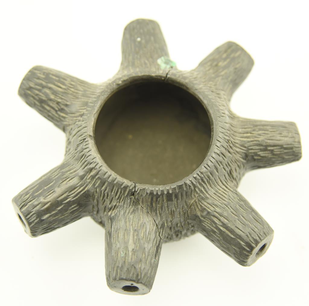 Lot 1413 - JayDee signed art pottery Peruvian idol wall pocket along with a piece pipe signed