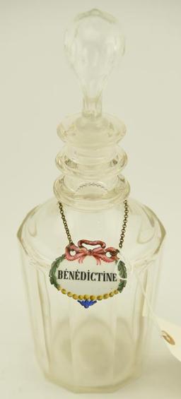 Lot 1489 - (3) Clear glass decanters: 2 are early and the other is cut crystal, comes with 2