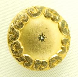 Lot 1629 - Pair of Victorian gold filled cuff links along with a 10k gold clip: clip weighs .7dwt