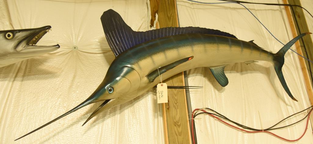 White Marlin Mount Approx. 78" in length THIS ITEM IS NOT SHIPPABLE. Due to the Size  Item needs