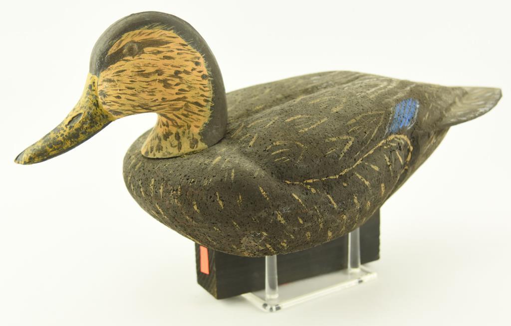 Lot # 4569 - Dave Morgan, Milford, DE Carved cork body black duck