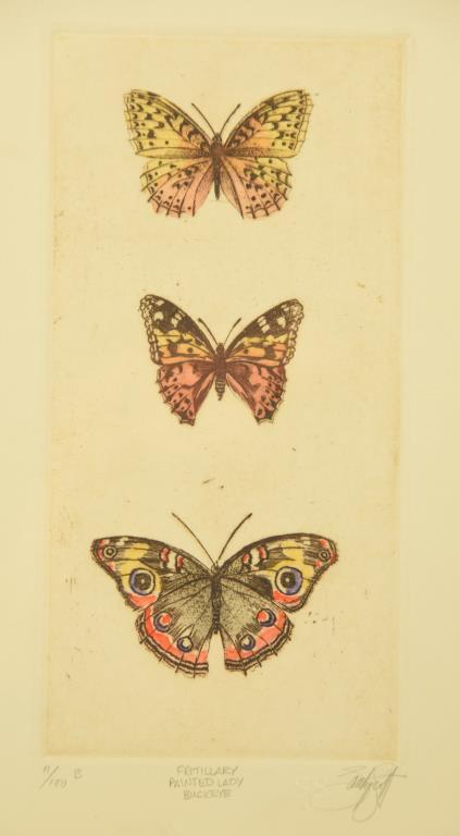 Lot # 4198 - (2) Etchings of wildlife by Sandy Scott to include artist’s proof “Hen & Rooster”