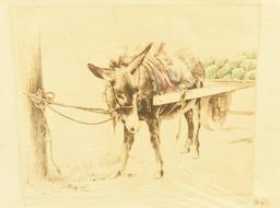 Lot # 4203 - (3) Etchings of animals by Sandy Scott to include “Thoroughbred Tack”, “Dominique