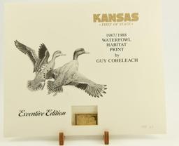 Lot # 4235 - (3) Limited edition waterfowl stamp prints to include First of State 1985 Kentucky