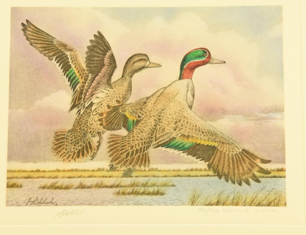 Lot # 4235 - (3) Limited edition waterfowl stamp prints to include First of State 1985 Kentucky