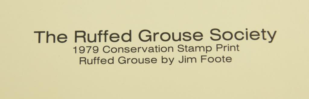 Lot # 4237 - Limited edition Ruffed Grouse Society Conservation Stamp prints to include (4) 1979