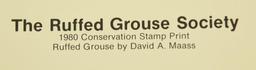 Lot # 4237 - Limited edition Ruffed Grouse Society Conservation Stamp prints to include (4) 1979