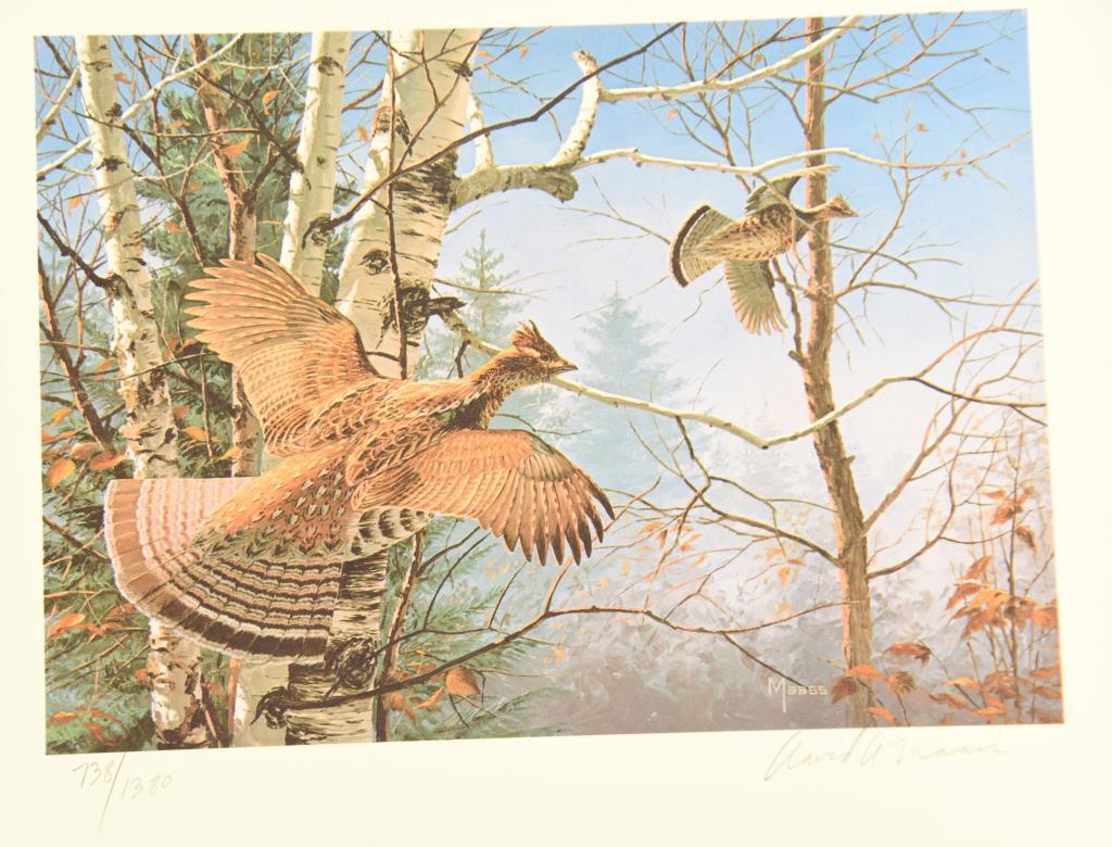 Lot # 4237 - Limited edition Ruffed Grouse Society Conservation Stamp prints to include (4) 1979