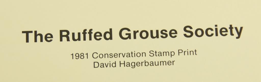 Lot # 4237 - Limited edition Ruffed Grouse Society Conservation Stamp prints to include (4) 1979