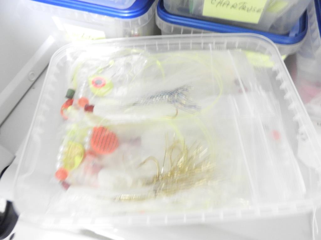 Lot #2182 - Enormous Qty of custom hand tied flounder “fluke rigs” titled “Fluke Killers” in