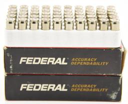 Lot #2285 - (2) boxes of Federal .45 automatic match 230 grain (approx 100 rounds total)	