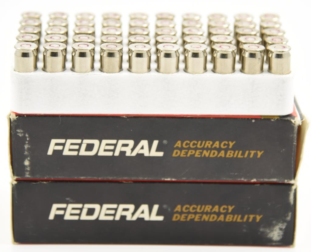 Lot #2285 - (2) boxes of Federal .45 automatic match 230 grain (approx 100 rounds total)	