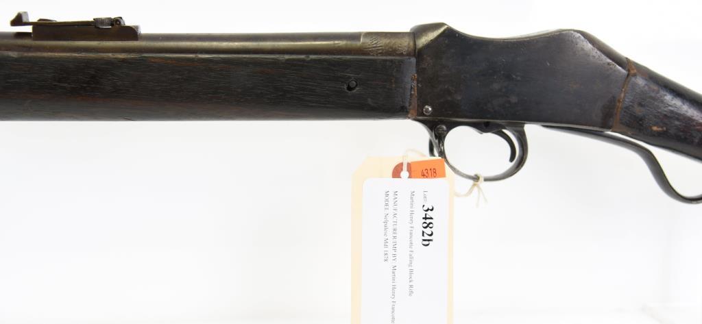 Martini Henry Francotte Nelpalese Mdl 1878 Falling Block Rifle .577-450 ANTIQUE