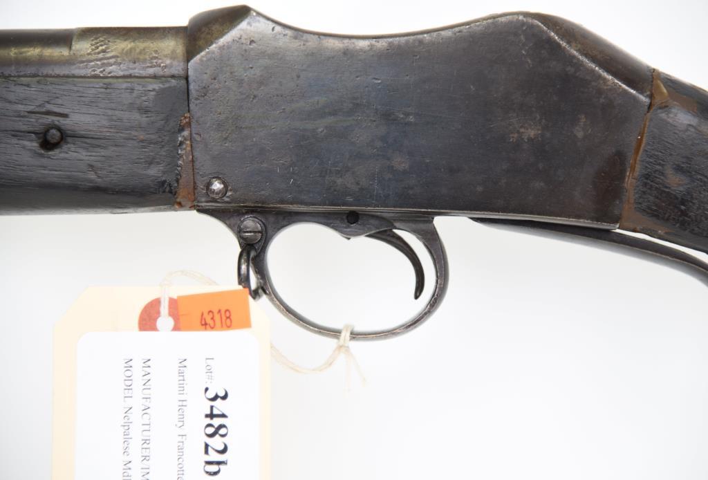 Martini Henry Francotte Nelpalese Mdl 1878 Falling Block Rifle .577-450 ANTIQUE