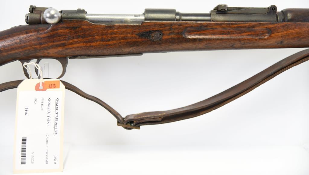 Chinese State Arsenal Chang Kai-shek Short Rifle - Mauser Bolt Action Rifle 7.92x57MM MODERN/C&R