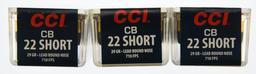 Lot #2567 - 300 Rds +/- of CCI .22 CB Short 29 Grn Lead Round Nose Subsonic-Low Noise Ammo.
