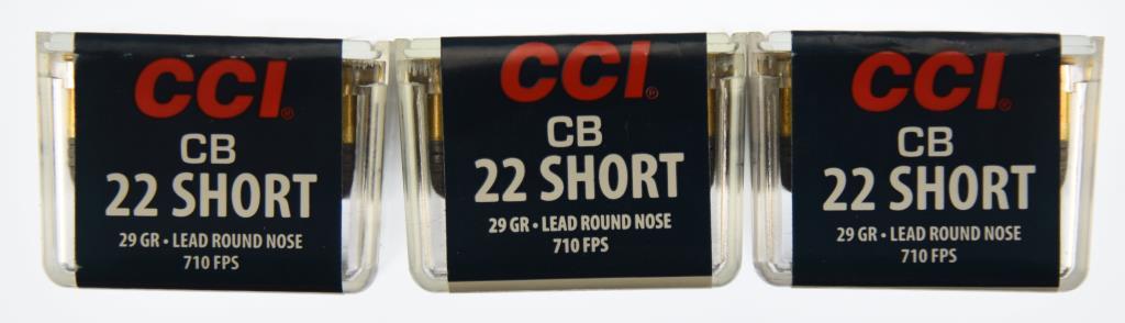 Lot #2567 - 300 Rds +/- of CCI .22 CB Short 29 Grn Lead Round Nose Subsonic-Low Noise Ammo.