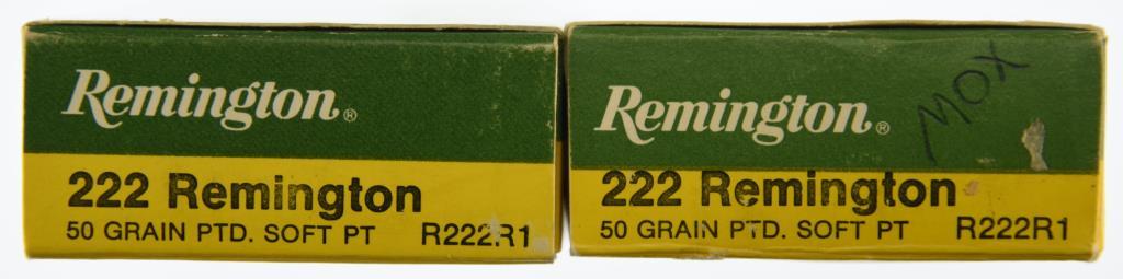 Lot #2571 - 47 Rds +/- of Remington .222 Ammo to include: 2 Boxes (40 Rds) of .222 High Velocity