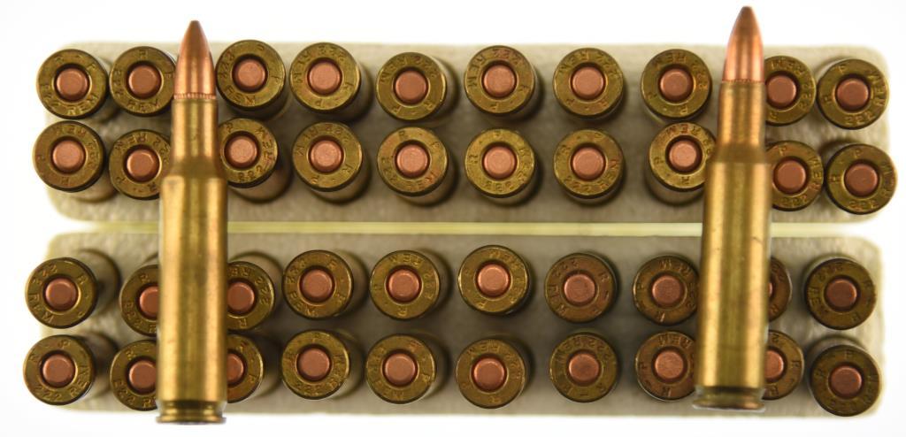 Lot #2571 - 47 Rds +/- of Remington .222 Ammo to include: 2 Boxes (40 Rds) of .222 High Velocity
