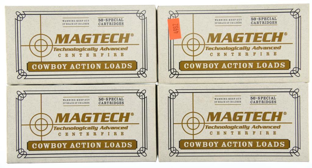 Lot #2679 - 4 Boxes of 50 Rds. Magtech .45 Colt 250 Grn L-Flat (45D) Ammo – BG1008 L-39