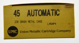 Lot #2683 - 3 Boxes of 50 Rds UMC .45 ACP 230 Grn Ammo – L45AP4 (3 Boxes of 50 = 150 Rds +/-)