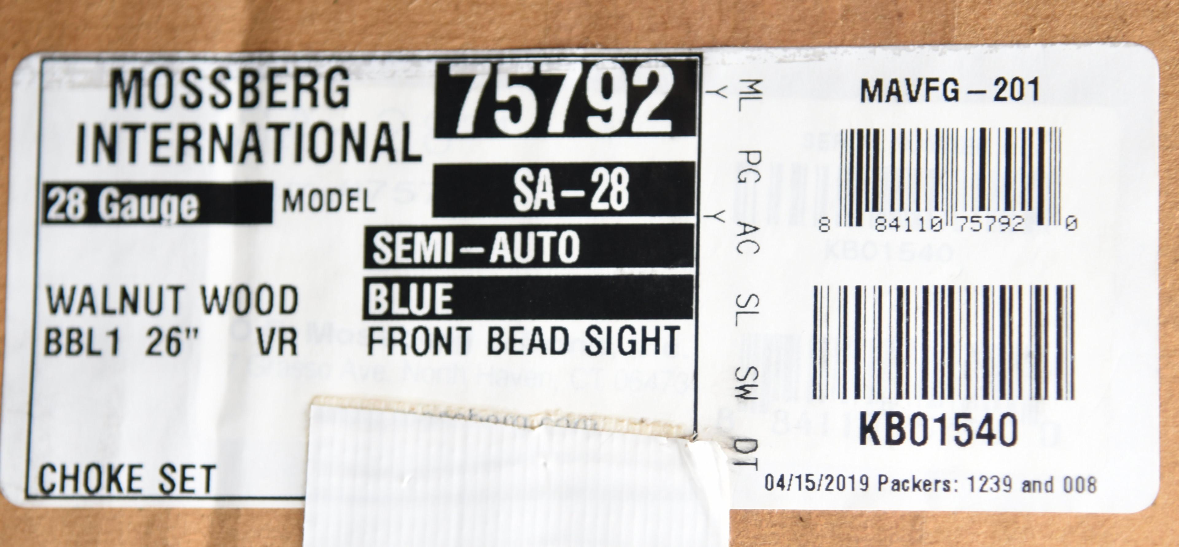 MOSSBERG INTL/IMP BY MOSSBERG SA-28 Semi Auto Shot