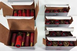 46 +/- Winchester 12 GA Rifled 1 Oz 2.75" lead  slugs. Four Boxes of 5 Each. One Box of 15