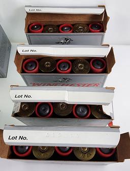 46 +/- Winchester 12 GA Rifled 1 Oz 2.75" lead  slugs. Four Boxes of 5 Each. One Box of 15