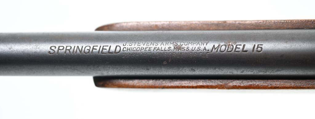 J. STEVENS ARMS CO SPRINGFIELD 15 Bolt Action Rifle MFG./IMP. BY: J. STEVENS ARMS CO MODEL: