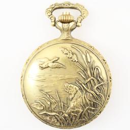 17-jewel Montreluxe covered pocket watch