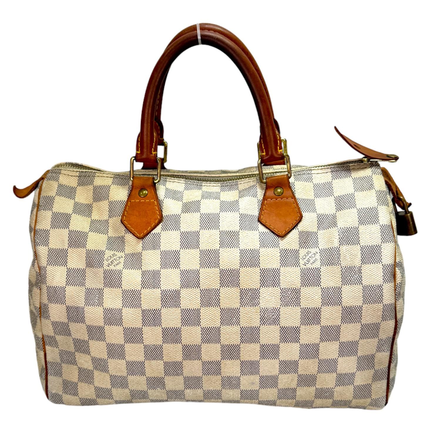 Authentic estate Louis Vuitton Speedy 30 Damier Azur bag