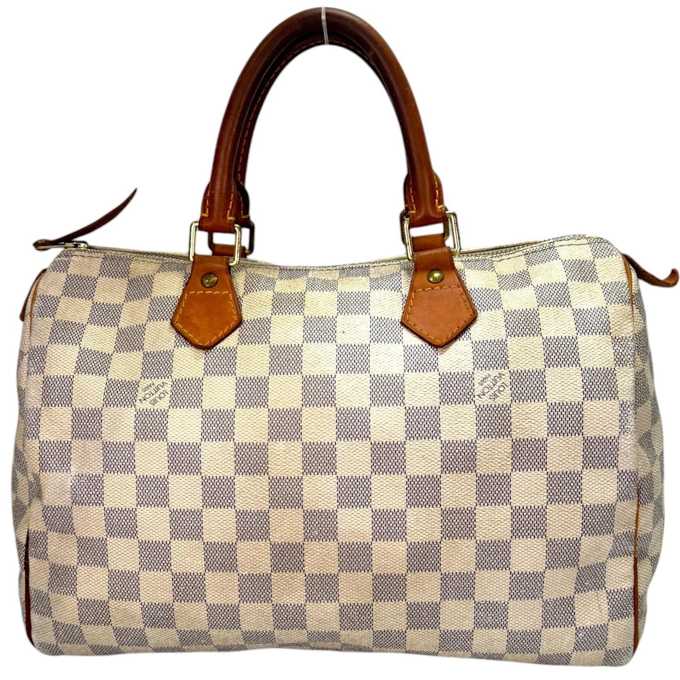 Authentic estate Louis Vuitton Speedy 30 Damier Azur bag