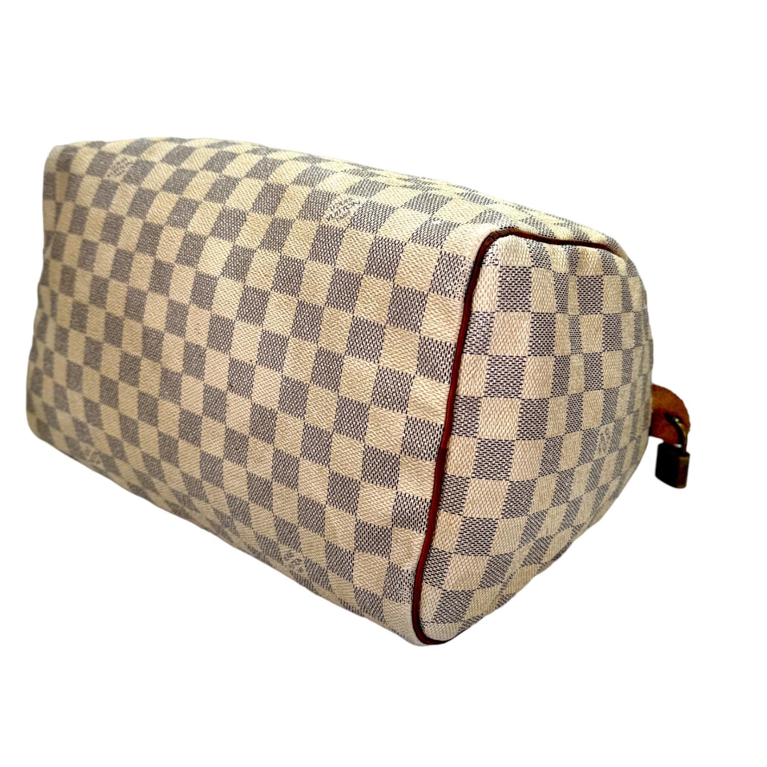 Authentic estate Louis Vuitton Speedy 30 Damier Azur bag