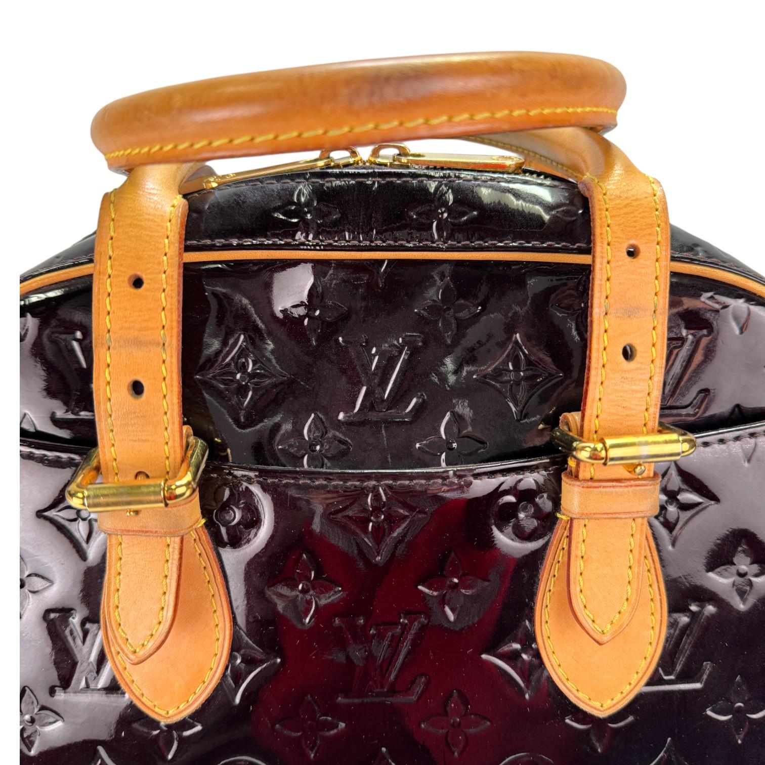 Authentic estate Louis Vuitton Summit Drive Embossed Deep Purple patent leather Amarante
