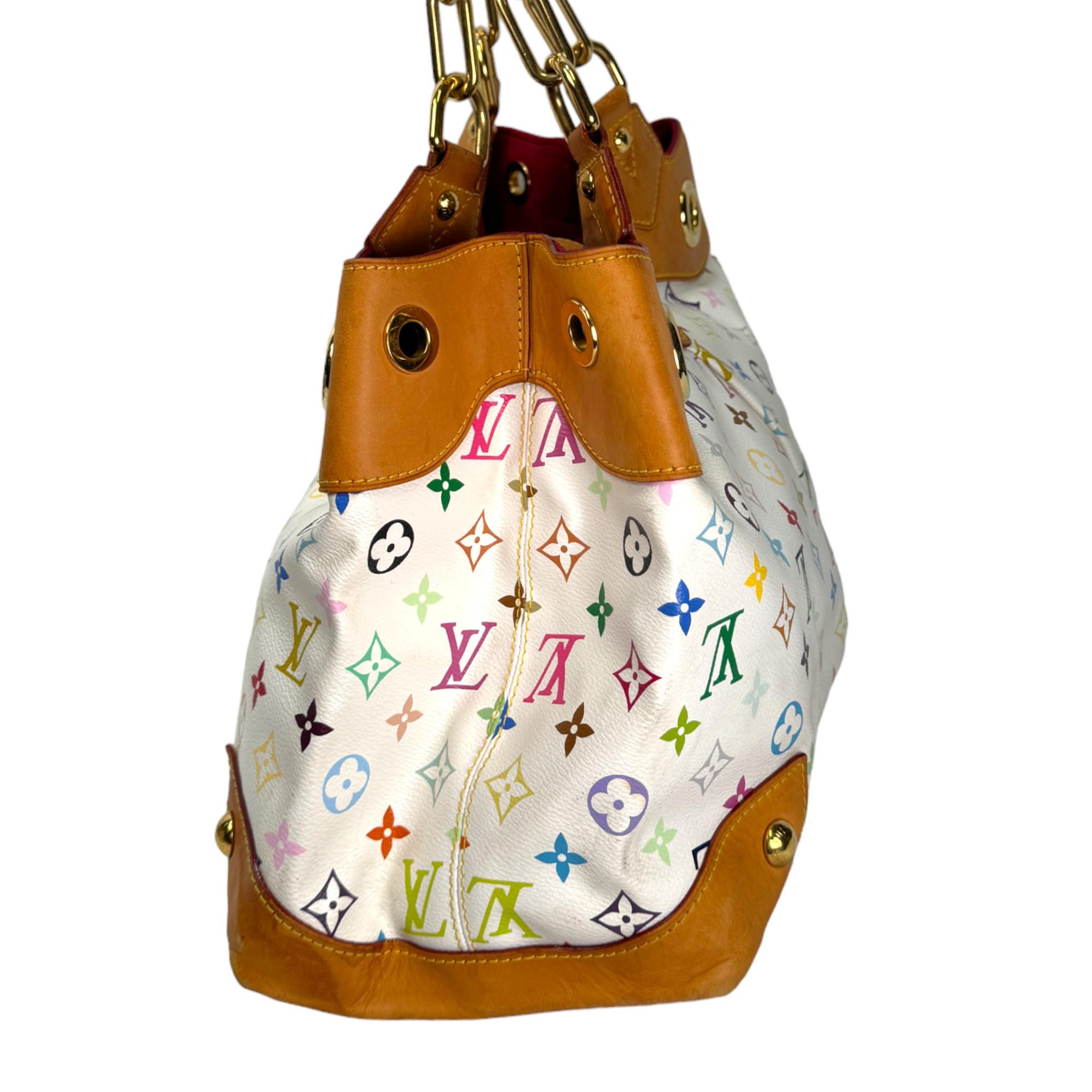 Authentic estate Louis Vuitton Monogram Multicolor Ursula White handbag