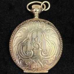 Circa 1940 17-jewel Swiss covered pocket watch