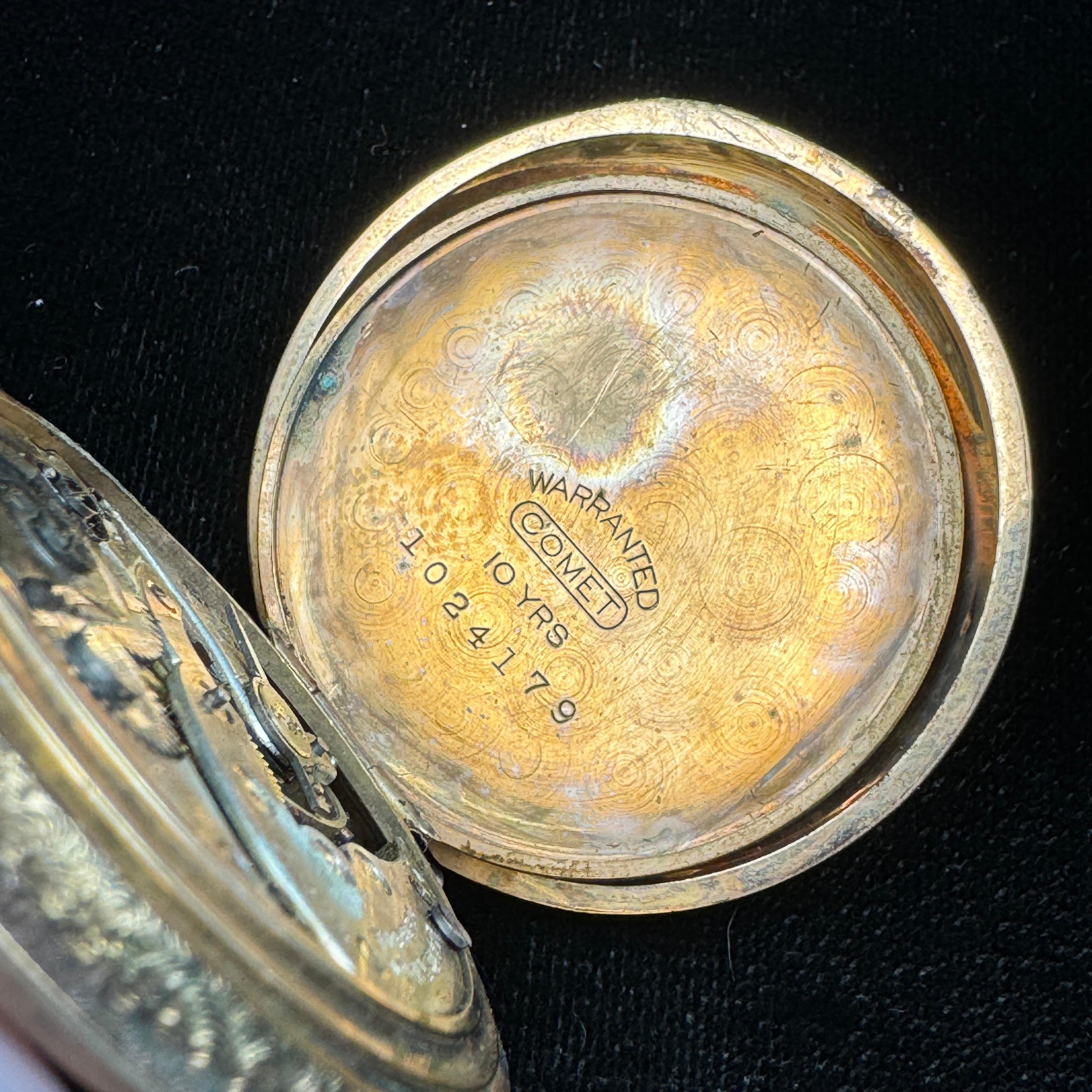 Circa 1940 7-jewel Swiss Locust covered pocket watch
