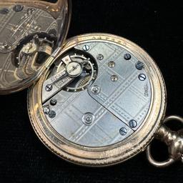 Circa 1940 7-jewel Swiss Lady Rose covered pocket watch