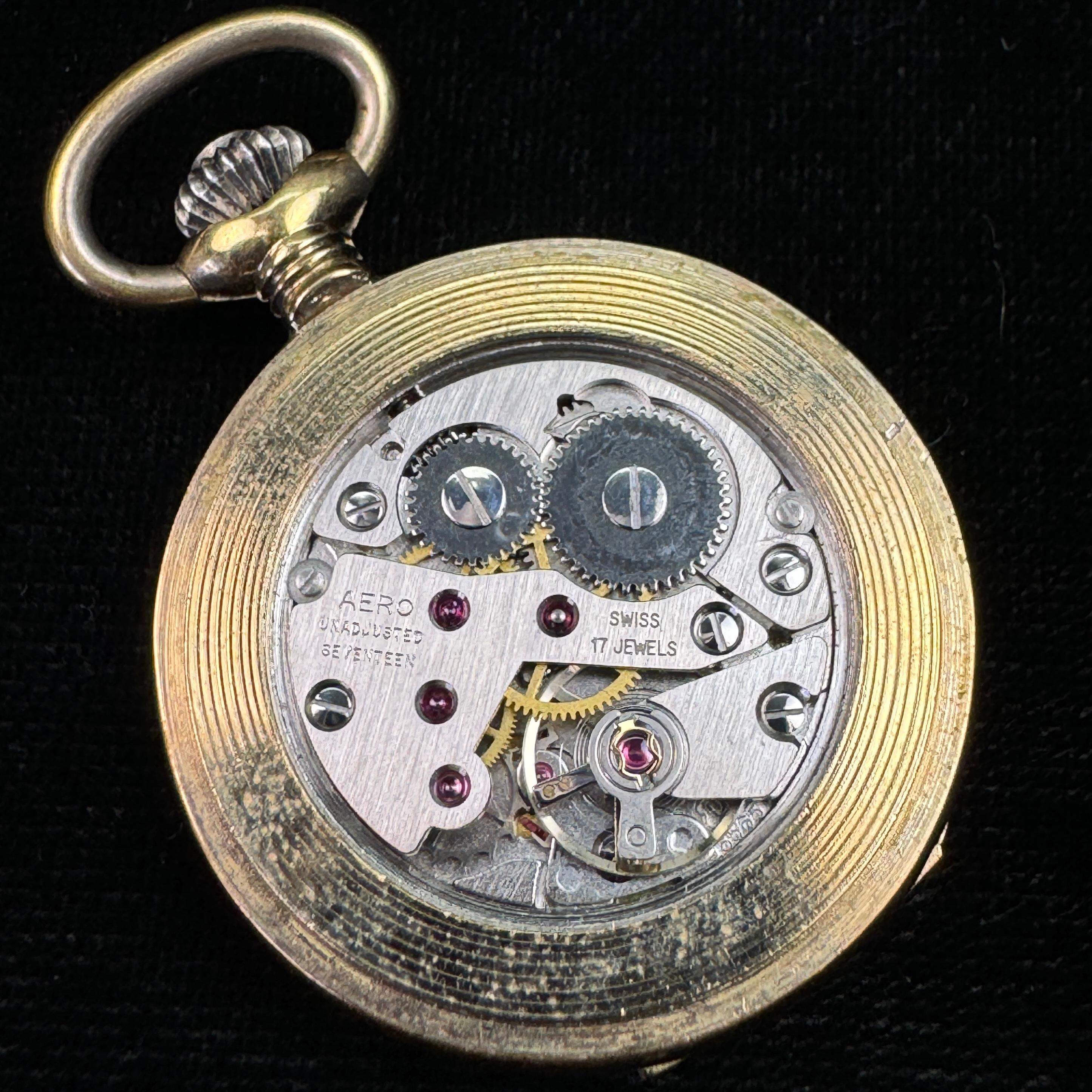 Circa 1950 17-jewel Swiss Montique covered pocket watch