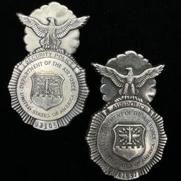 Pair of vintage U.S. Air Force police badges