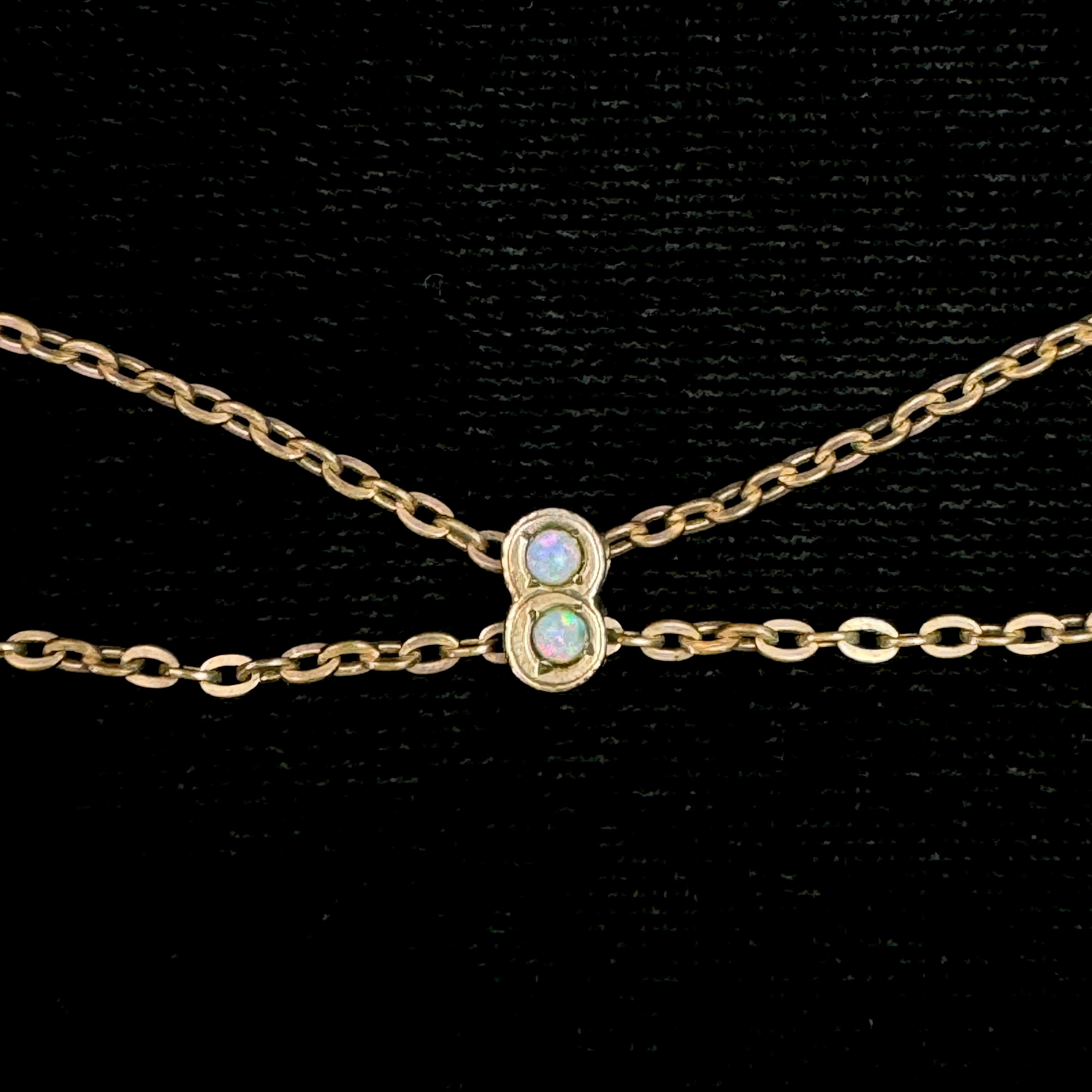 Vintage yellow gold-filled watch chain