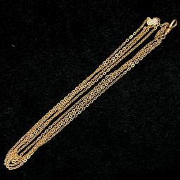 Vintage yellow gold-filled watch chain