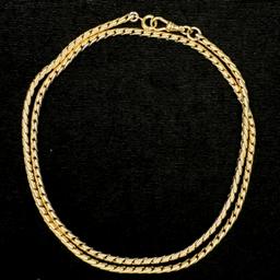 Vintage yellow gold-filled watch chain
